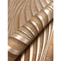 Newroom Vliestapete Armani Brown Wellen Modern FSC®