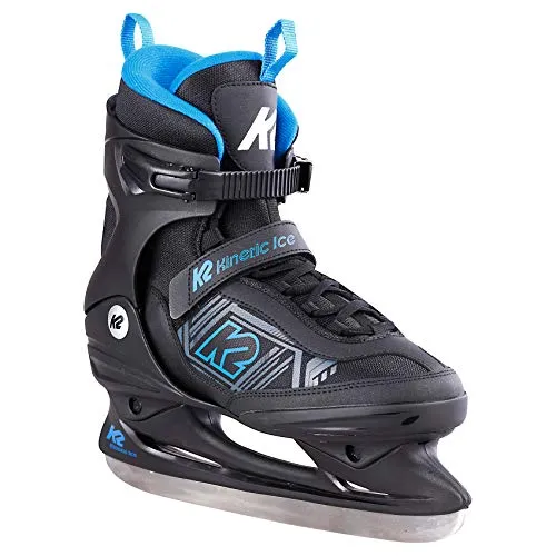 K2 Skates Herren Schlittschuhe Kinetic Ice M, black - blue - Eislauf-Schlittschuhe mit original K2 Softboot für perfekten Komfort, Stabilität durch Stability Plus Cuff und wasserabweisenden Materialien für warme Füße.