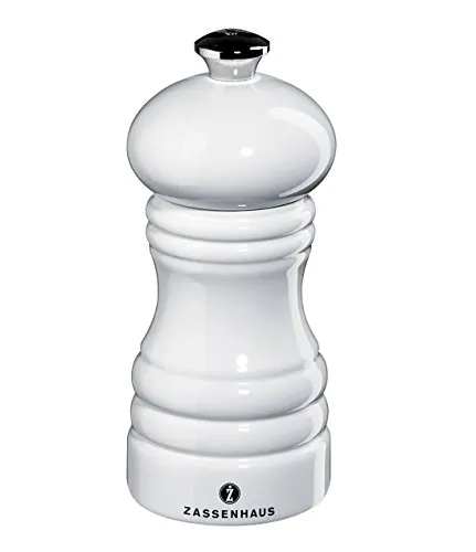 Zassenhaus Pfeffermühle Berlin, Weiß glänzend, 12 cm