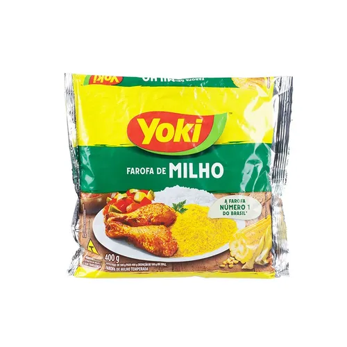 YOKI Gewürztes Maismehl Farofa Pronta de Milho 400g (12,45 EUR/kg)