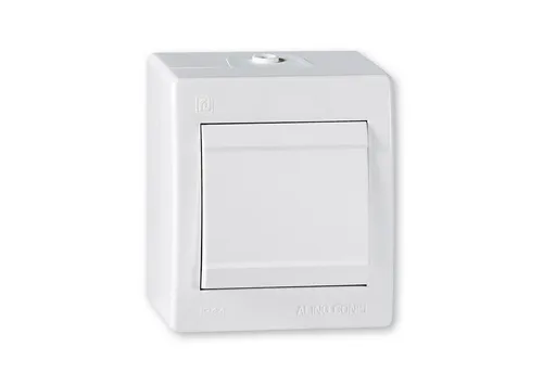 Aling Conel Lichtschalter Power Line Aufputz-Schalter ohne Glimmlampe (Packung), IP 44