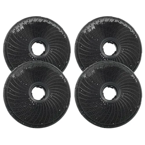 vhbw 4x Aktivkohlefilter kompatibel mit Zanussi ZHC911W, ZHC911W1, ZHC911N, ZHC911N1, ZHC611N, ZHC611W, ZHC611X, ZHC62462XA Dunstabzugshaube