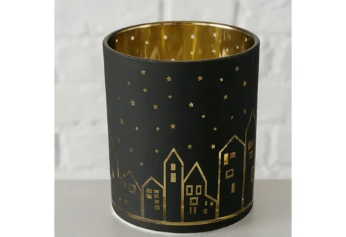 BOLTZE GRUPPE GmbH Windlicht Little Town 2-teilig in schwarz von BOLTZE