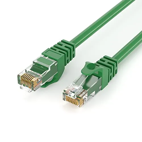 JAMEGA 1,5m CAT.6 Netzwerkkabel (RJ45) Patchkabel Ethernet Lan in grün| 1Gbit/s | 250MHz | kompatibel zu CAT.5 / CAT.5e / CAT.6