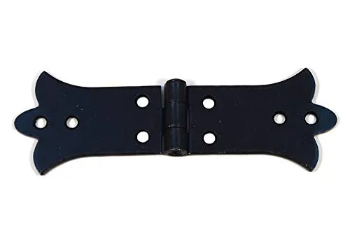 Stücke 135x45mm Mittleres Scharnier Beschläge restaurierungsschop Torbänder Tür Alt Möbel Antik Restaurierungsshop Veraltete Beschläge Vintage Schabby Schwarz Möbelband 2