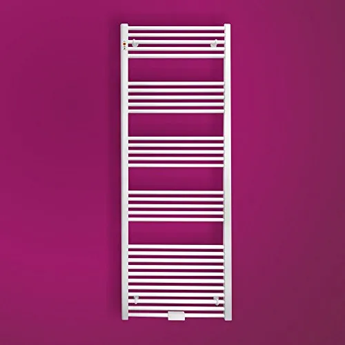 MERT Badheizkörper Weiß Gerade 300*1200 mm - Heizkörper für Badezimmer, aus robustem Stahl, bietet hohe Wärmeleistung und ist vielseitig einsetzbar für Zentral- und Elektroheizungen.