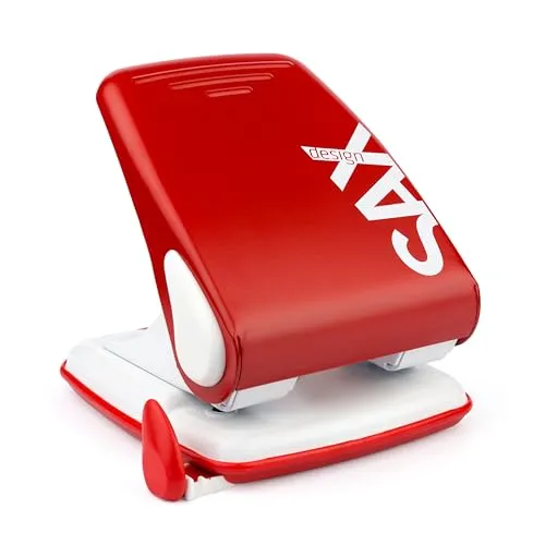 SAX 518 Locher, 40 Blatt, inkl. formstabile Anschlagschiene, robustes Material, modernes und stilvolles Design