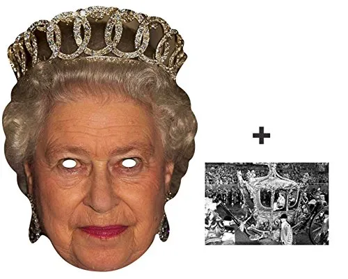 BundleZ-4-FanZ Fan Packs Queen Elizabeth II Königlich Single Karte/Pappe Partei Maske Enthält 6X4 (15X10Cm) starfoto