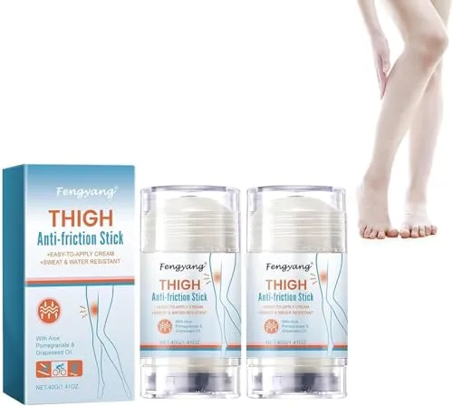 Fengyang® 2Pcs Anti Wundreib Stick, Anti Reibungs Creme, Anti Reibungs Oberschenkel Stick, Verhindert Die Reibung Der Haut, Anti Scheuer Balsam für Ferse