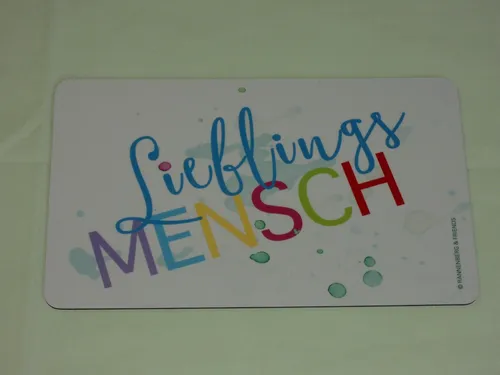 1x Frühstücksbrettchen Lieblingsmensch Brettchen Liebe mag Dich 🍀