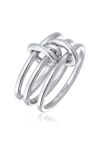 Elli Fingerring Bandring Stapellook 925 Sterling Silber von Elli
