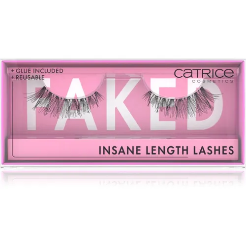 CATRICE Faked Insane Length Wimpern - Künstliche Wimpern für einen ausdrucksstarken Augenaufschlag. Wiederverwendbare Lashes mit integriertem Wimpernkleber für einen einfachen und dramatischen Look.