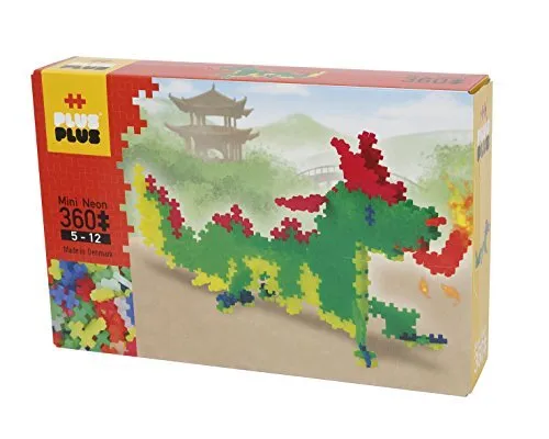 Plus-Plus 52212 - Steckspiele, Mini Neon 360, Dragon