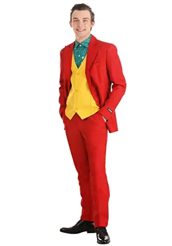 OppoSuits The Dark Comedian Party & Business Joker Anzug - Größe EU 62 / XXL - Kostüm Halloween, Karneval, Weihnachtsparty