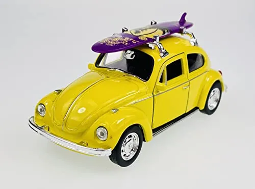 DROMADER Welly Modell, das zeigt VW Volkswagen Käfer Beetle Gelb 1/34-1/39 Neu Modell Auto