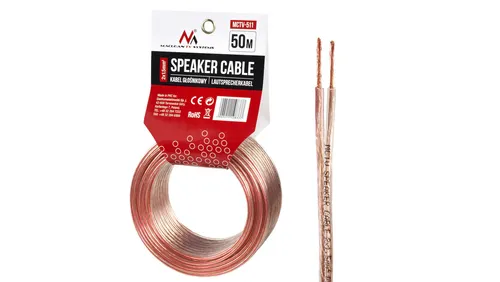 Kabel głośnikowy Maclean MCTV-511 2*1.5mm2 / 48*0.20CCA 3,5*7,0mm TRANSPARENT PV