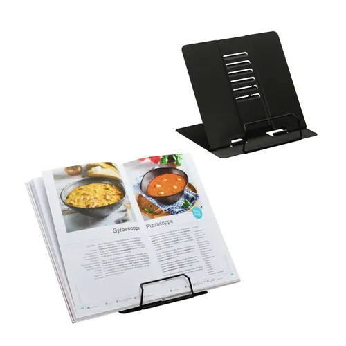 Buchständer Heftständer Hefthalter Buchstütze Rezeptehalter Buchhalter 2er Set