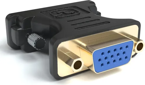 JAMEGA DVI auf VGA Adapter – 24+5 Stecker für Full HD - Adapter für DVI-I auf VGA, ideal zum Anschluss von PC oder Laptop an Monitor oder Beamer, unterstützt bis zu 1920x1080 ohne Qualitätsverlust.