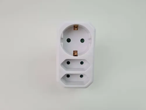 Steckdosenadapter weiß Kombi Adapter Stecker Mehrfachstecker Kombistecker weiß