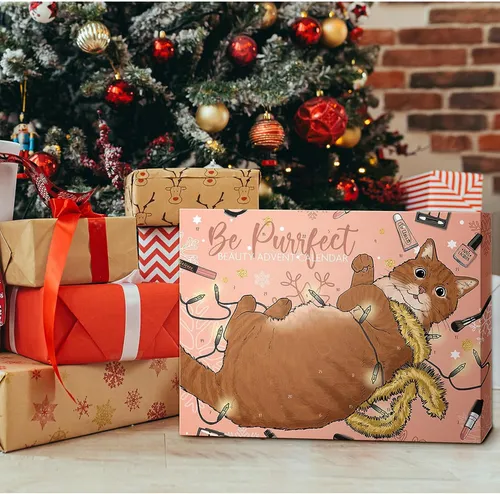 Be Purrr fect Beauty Adventskalender 2023 - 24 Makeup Überraschungen für Katzenliebhaber, perfektes Geschenkset für einen strahlenden Look