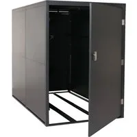 PROREGAL Fahrradgarage 2er - Abschließbar, Metall, Anthrazit, 160x113x209cm - Die abschließbare 2er-Fahrradgarage bietet sicheren und wettergeschützten Stauraum für zwei Fahrräder. Robuste Metallkonstruktion mit integrierten Schienen für einfache Handhabung und zusätzlichem Stauraum für Zubehör.