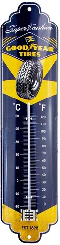 Nostalgic-Art - Garten Metall-Thermometer Innen Aussen - Goodyear Super Cushion