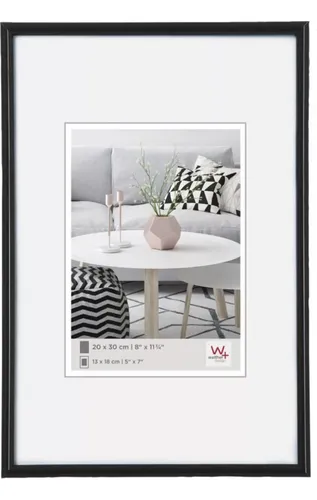 Galeria Kunststoffrahmen 50x70 cm schwarz - Bilderrahmen aus hochwertigem Kunststoff, ideal für Ihre Kunstwerke. Mit 2 cm breitem Rand und praktischer Aufhängung, perfekt für jeden Raum.