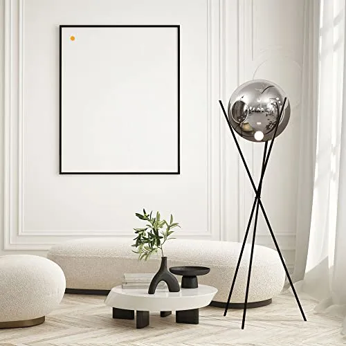 s.luce Sphere Stehlampe, Schwarz, Glas, E27, 40x160 cm von s.luce