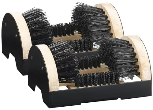 Royal Gardineer Schmutzbürsten Schuhe: 2er-Set Schuhputzer, robuste Rundum-Bürste für Garten- & Arbeitsschuhe (Schuhbürste, Schuhsohlen Bürsten Polierer, Poliermaschine)