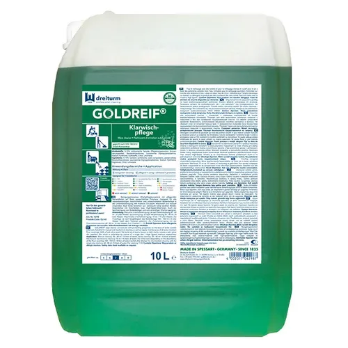 Dreiturm Bodenpflege Goldreif Konzentrat 10L - Bodenreiniger für Fliesen, Holz, Laminat und mehr. Reinigt und schützt alle Hartböden mit frischem Citrusduft und reduziert Wiederverschmutzung.