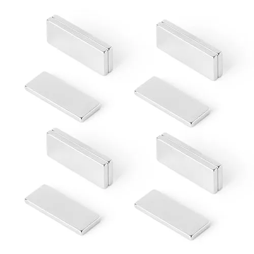 STRONG MAGNETS Neodym Würfel-Magnet - Extra stark - 5 Stück - 25mm x 10mm x 2mm - Für Magnettafel, Kühlschrank, Whiteboard, Pinnwand, Büro