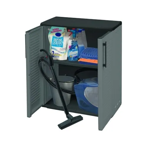 Wetterfester Gartenschrank aus Kunststoff