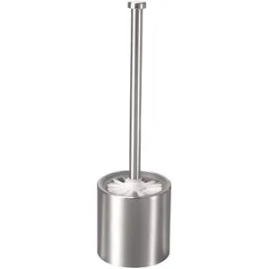 Axentia WC-Bürste silber, mit Kunststoffborsten und Edelstahl-Bürstenhalter