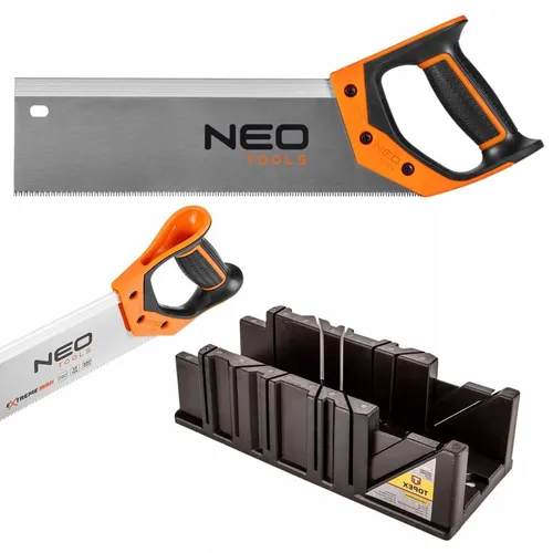 NEO TOOLS Gehrungslade mit Rückensäge 350 mm 13 TPI