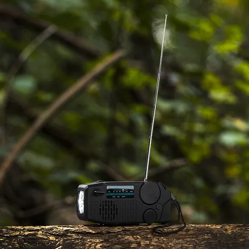 Kurbelradio mit Solar LED