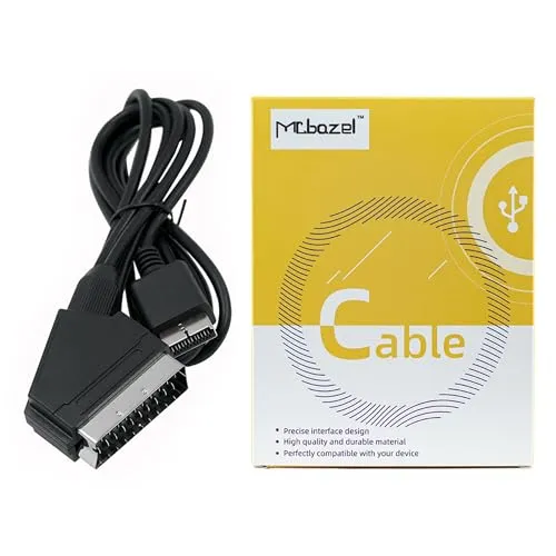 Mcbazel RGB-SCART Kabel für PS3/PS2/PSOne PAL | 1,8 m | mit Farbbox