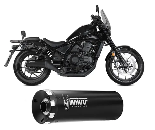 Auspuff exhaust MIVV HR-1 Schwarz Inox Schwarz HONDA CMX 1100 REBEL 2022 2024