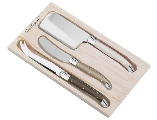 Lou Laguiole Käsemesser TRADITION, Handreinigung empfohlen, in den Farben perle, pfeffer, taupe