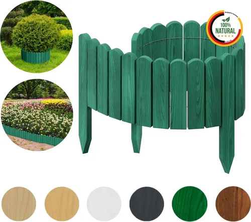 Floranica Flexibler Holzzaun 100 x 20 cm von Pemicont