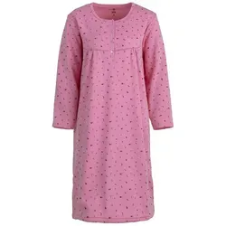 zeitlos Nachthemd Thermo Nachthemd - Früchte rosa M - Nachtwäsche für Damen, wärmt angenehm an kühlen Nächten und kombiniert klassischen Stil mit fröhlichem Frucht-Design.