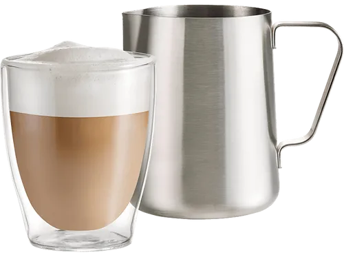 TCHIBO 550 ml Milchaufschäumkännchen aus Edelstahl