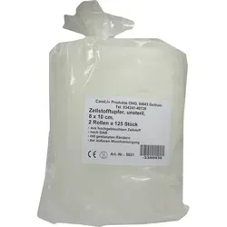 Zellstofftupfer 8x10 cm Rolle 2X125 St