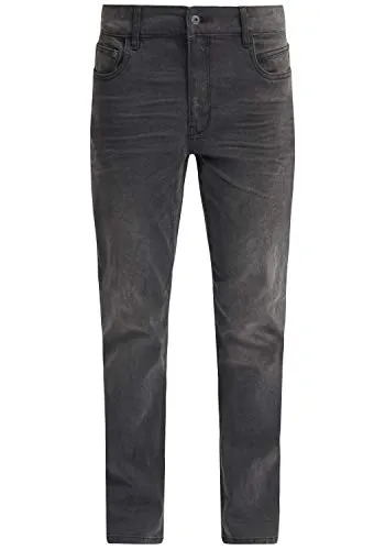 !Solid SDFynn Herren Jeans Hose - Stretch Slim Fit in Grey Denim - Moderne Slim Fit Jeans mit Stretch-Anteil für optimalen Tragekomfort, ideal für lässige und stylische Looks. Nachhaltig produziert mit recycelten Materialien.