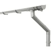 INEFA Dachrinnen Set für Gartenhaus, Carport und Terrasse, NW100, 3m graue PVC Regenrinne - Komplett-Dachrinnen Set aus hochwertigem, witterungsbeständigem PVC für eine Dachseite bis 50 m², einfach zu montieren und Made in Germany.