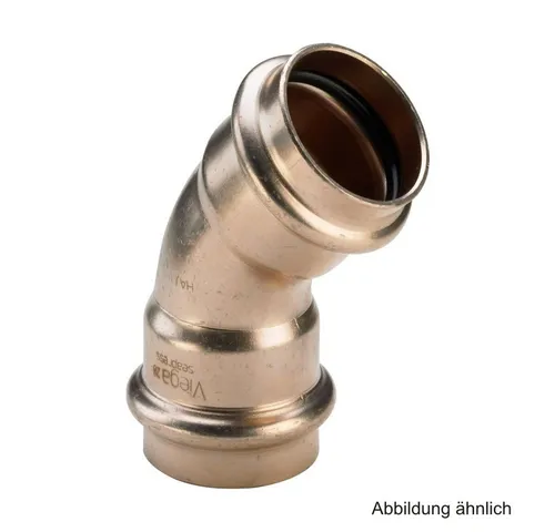 Viega Seapress Bogen 45° I-I, Modell 0326, 28 mm - Hochwertiger 45° Bogen für Rohranschlüsse, ideal für präzise und sichere Verbindungen in der Installation.