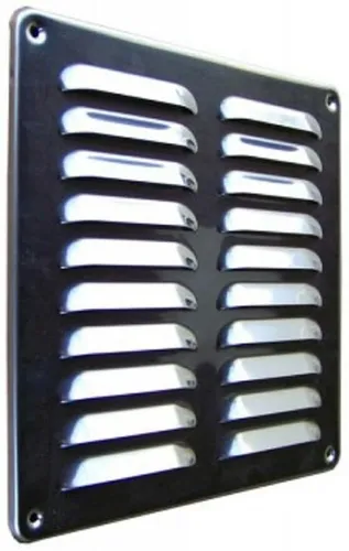 Edelstahl Lüftungsgitter 215 x 215 mm, incl. Insektenschutz