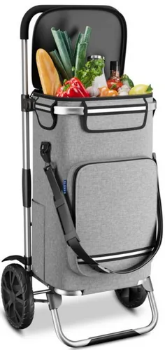 ELONEO Einkaufstrolley – Faltbar, leicht & mit Kühltasche