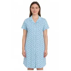 zeitlos Nachthemd Nachthemd Kurzarm - Milla Kirsche blau L