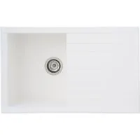 respekta Houston Mineralitespüle - Einbauspüle 80 x 50 cm, pflegeleicht, modern und ideal für Unterschränke ab 50 cm Breite