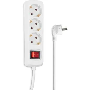 Hama Steckdosenleiste 3-Fach (Mehrfachsteckdose mit EIN- und Aus Kipp-Schalter, Steckerleiste mit 5m Kabellänge, Verteilersteckdose mit erhöhtem Berührungsschutz) weiß